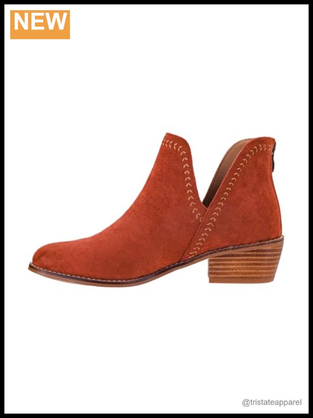 Women's Faux Suede Ankle Booties with Memory Foam Insoles, 2" Stacked Heel,